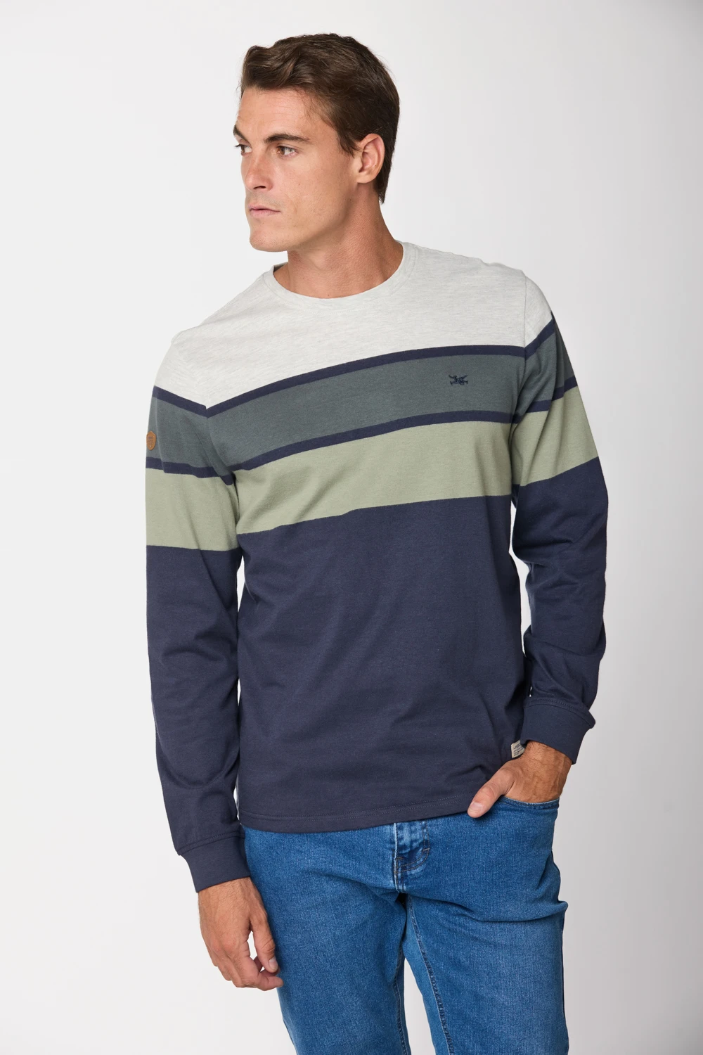 REMERA RAYADA Verde
