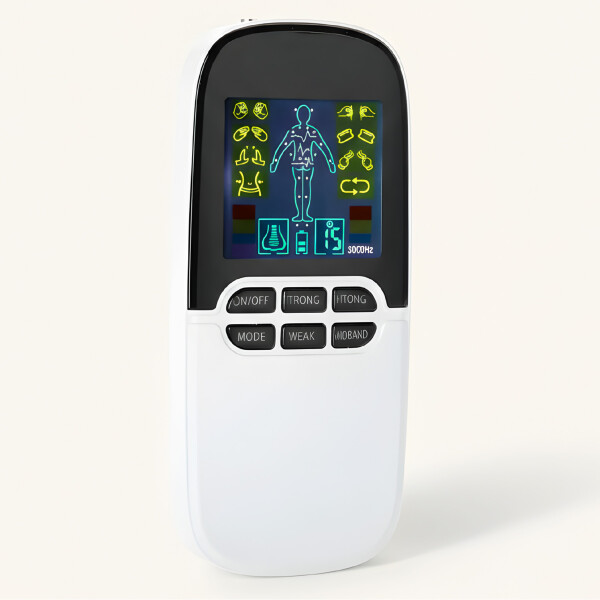 Tens Electroestimulador 8 Pads Electroterapia Muscular Usb Color Blanco