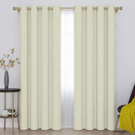 Cortina Blackout 140x230 Cm No Pasa Luz Living Dormitorio Crudo Verde Agua