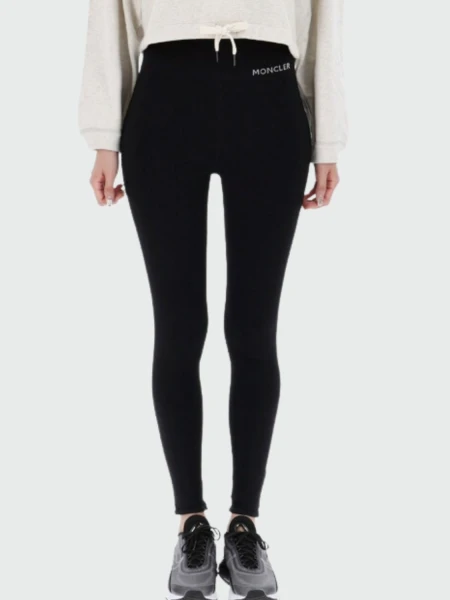 Moncler -Pantalón estilo leggins térmico de nylon Negro