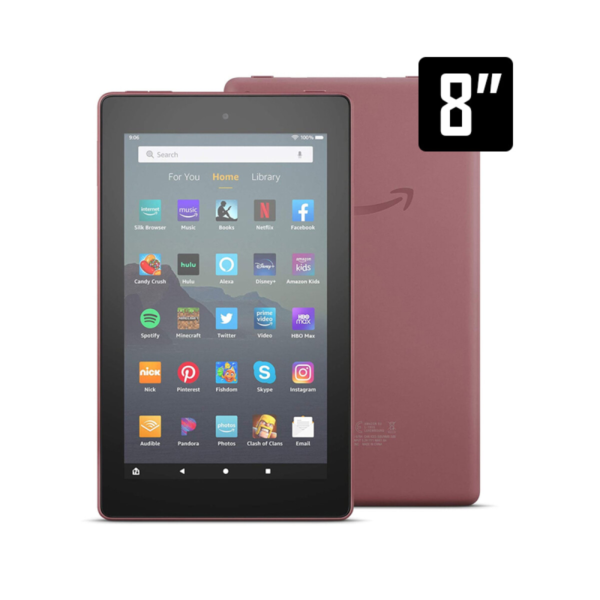 Tablet Amazon Fire 2020 8'' HD 32GB plum - Unica 