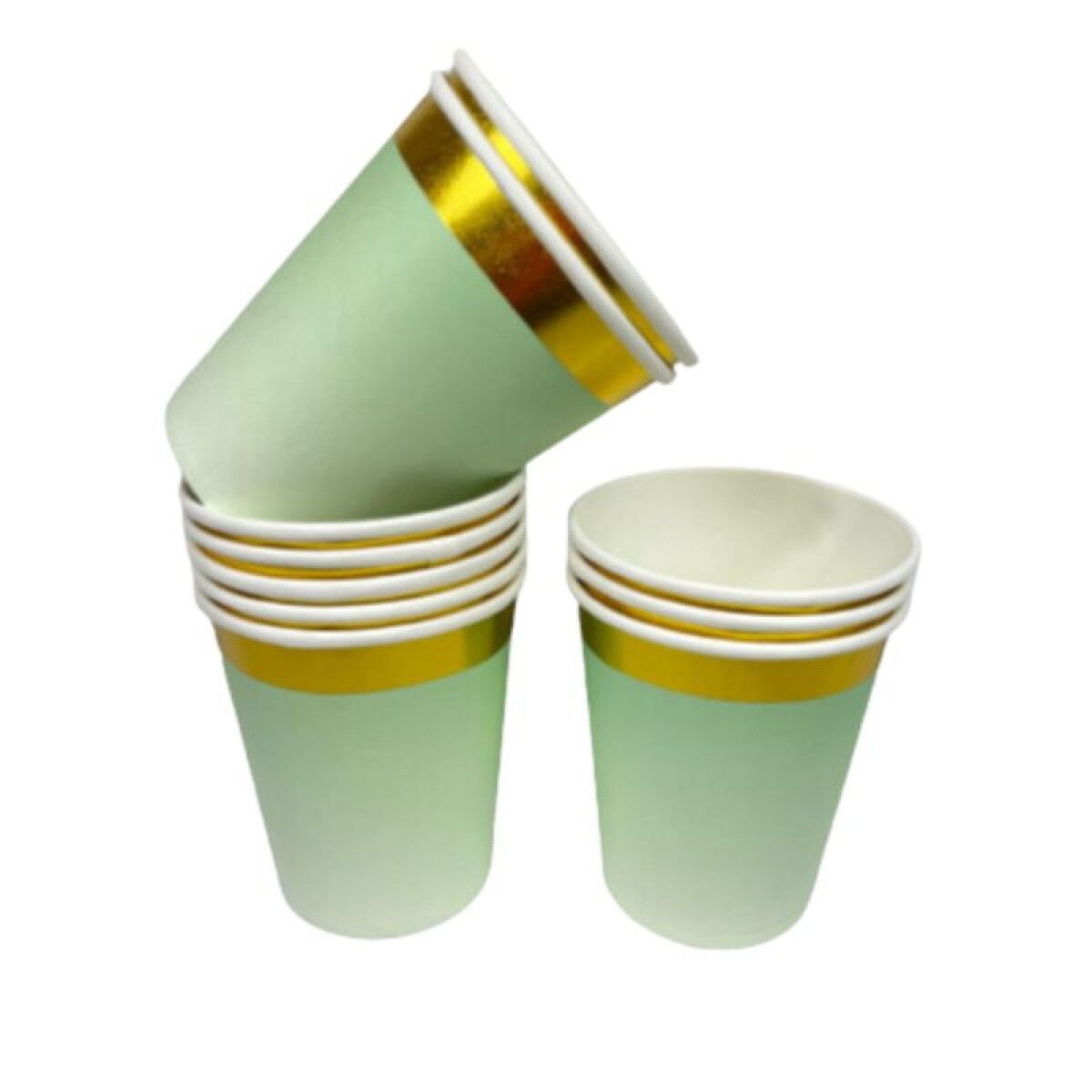 Vaso Descartable Degrade Pastel x10 - Verde 