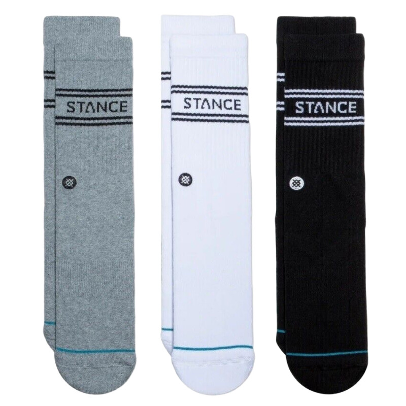 Medias Stance Basic 3 Pack Crew - Multiclor Medias Stance Basic 3 Pack Crew - Multiclor