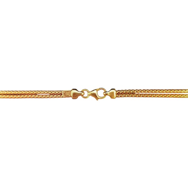 Cadena cordon oro, 3 hilos -Oro bajo -Sin Piedra-CD8011 sinpiedra