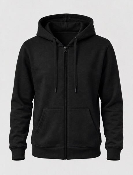 CAMPERA UNISSEX BÁSICA ADULTO NEGRO