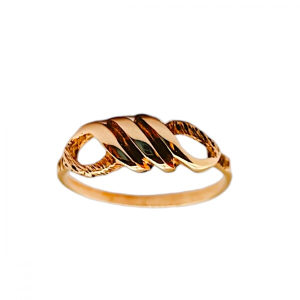 Anillo Croissant-Oro bajo-Sin Piedra-AN8180 sinpiedra
