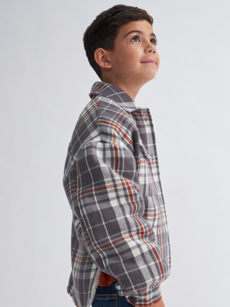 Sobrecamisa a cuadros Gris Oscuro