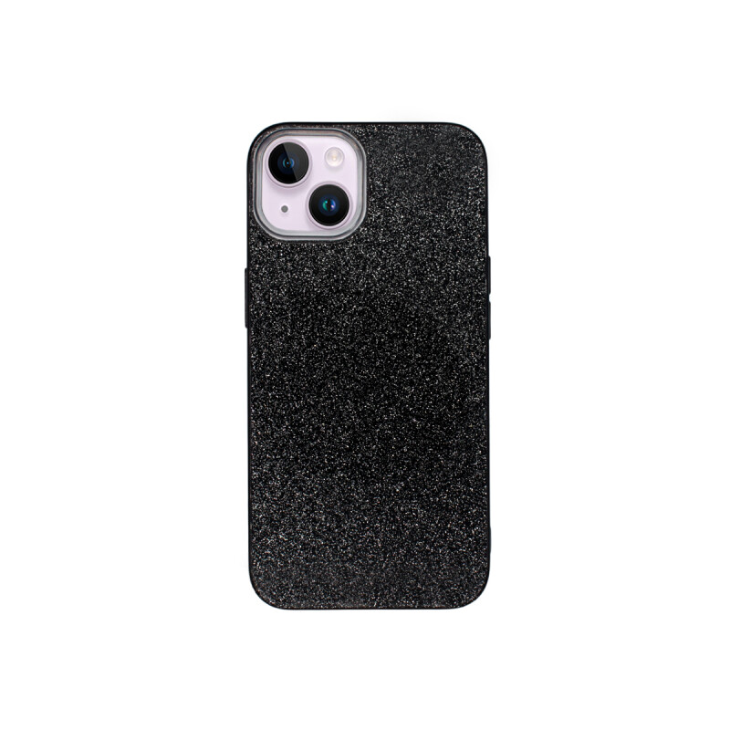 Protector para iPhone 13/14 con brillos color negro Protector Para Iphone 13/14 Con Brillos Color Negro