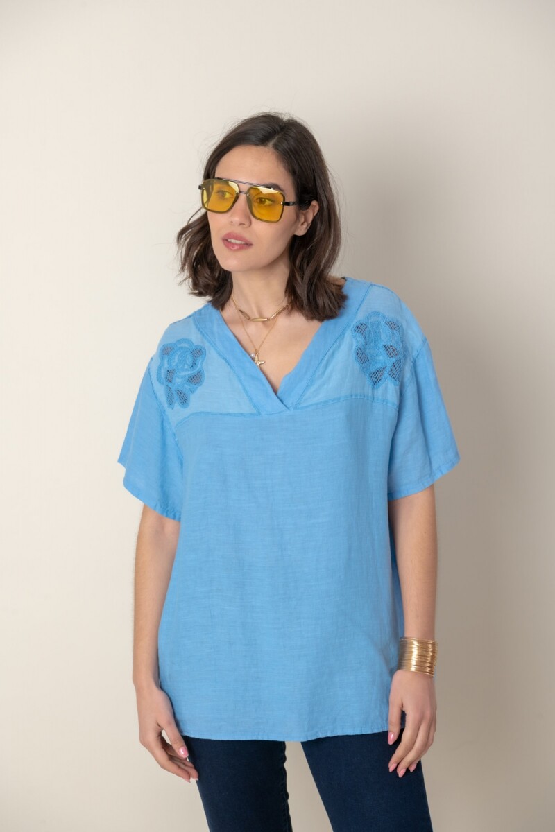 BLUSA CORDELIA - Celeste 