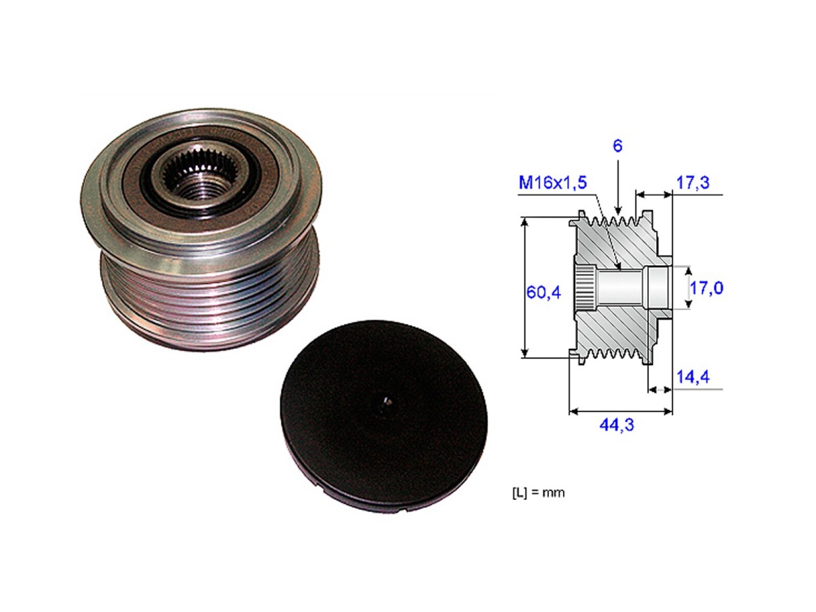 Polea Alternador Marcha Libre Audi Q7/Q5 08-25 