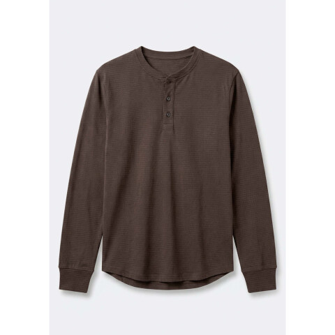 CAMISETA ML MASC MARROM ESCURO