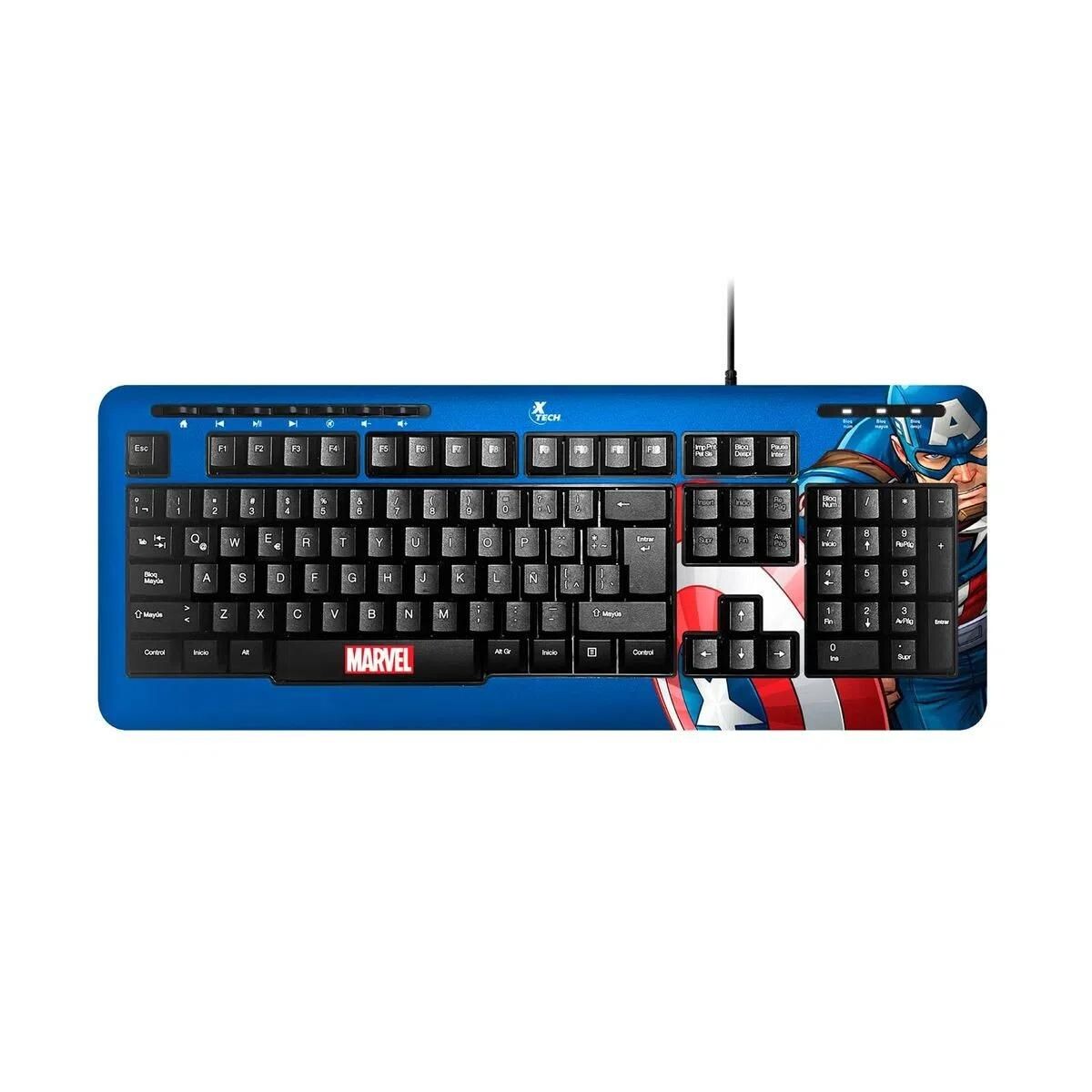 Teclado con diseño Capitán América 