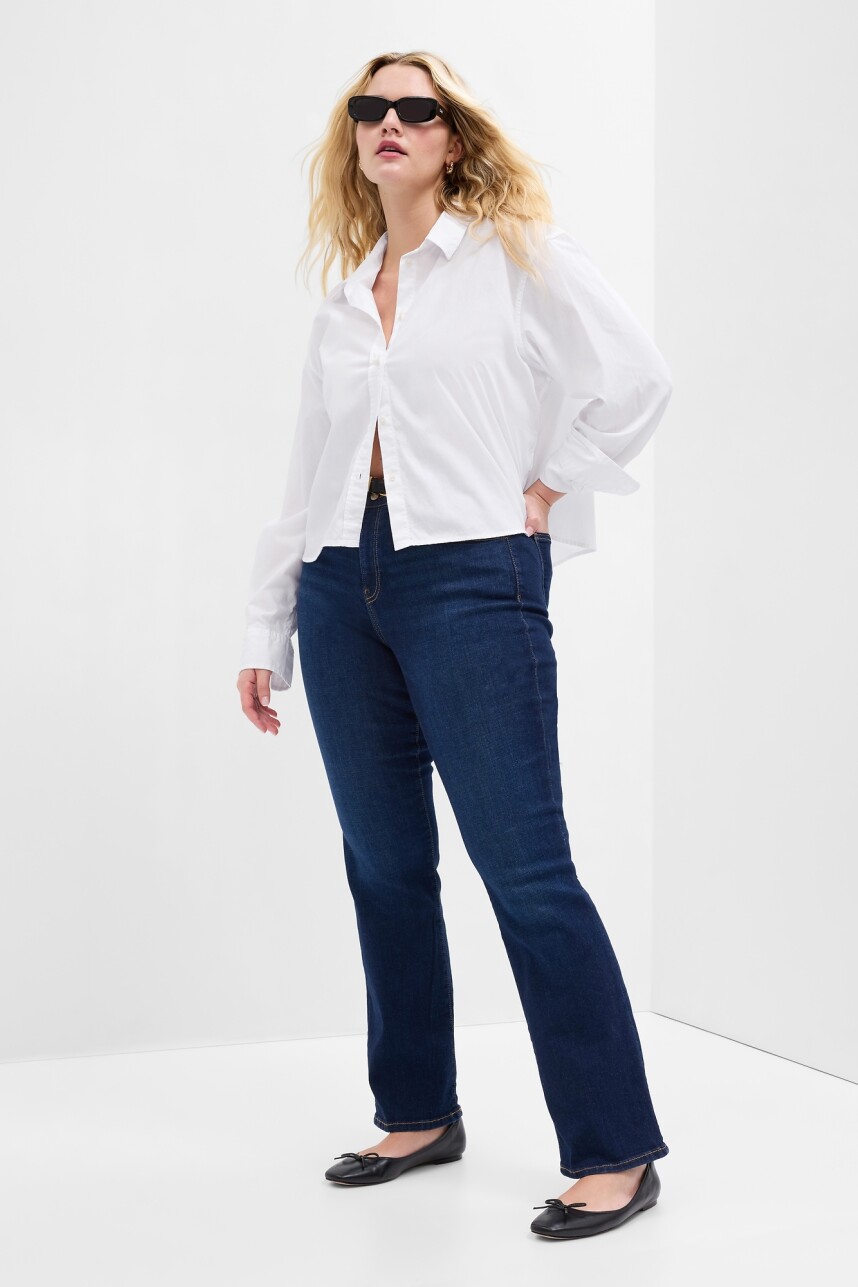 Camisa Corta Poplin Mujer Optic White V6