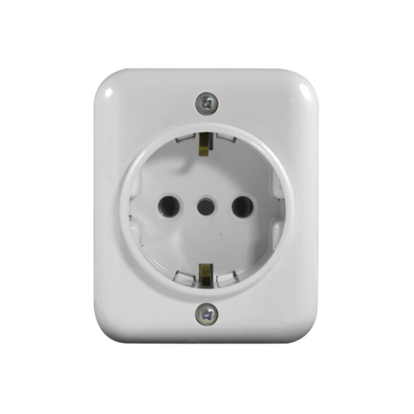 Caja exterior con schuko 16A, blanco - Vulcano M41227