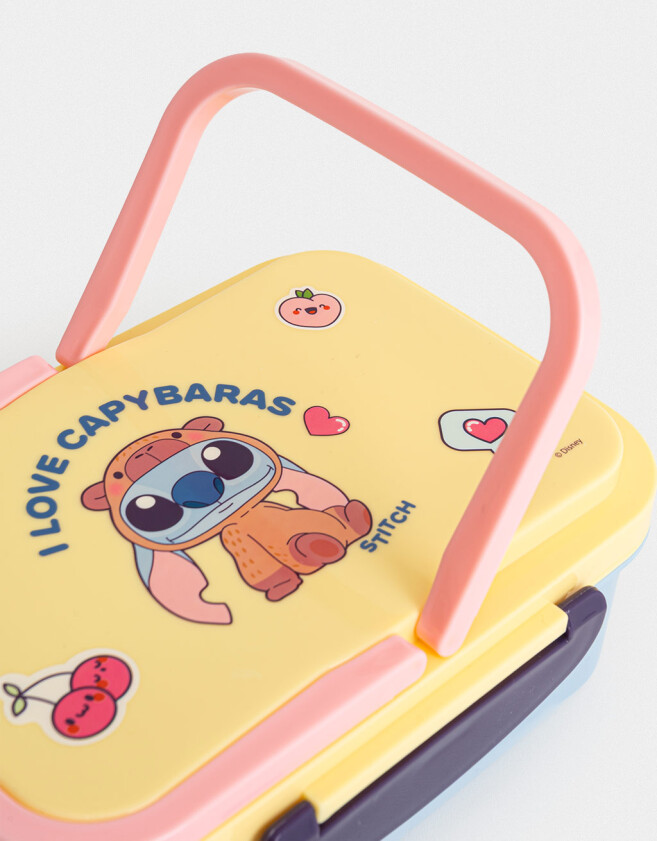Artículos cocina Lunchera Plástica "stitch Capybara" - Combinacion Bicolor