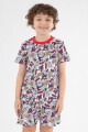 Pijama infantil full print spiderman Blanco