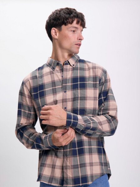 Camisa cuadros Azul Marino
