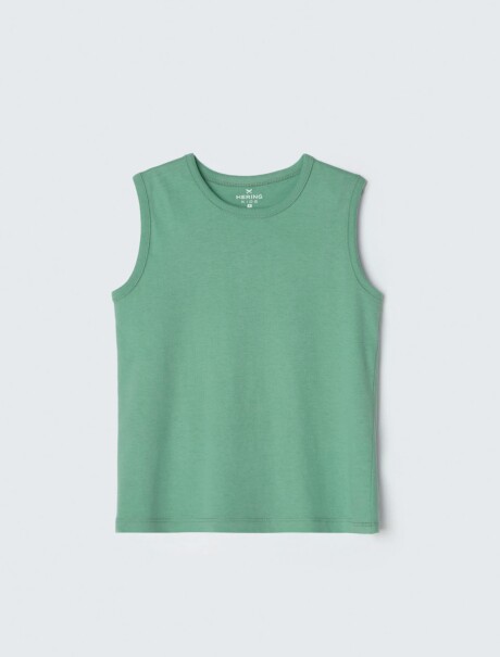 MUSCULOSA BÁSICA INFANTIL REGULAR VERDE