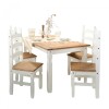 Juego De Comedor 4 Sillas Madera Maciza Blanco - Corona Juego De Comedor 4 Sillas Madera Maciza Blanco - Corona