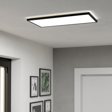 Plafón negro IP44 LED 17,2W 3 tonos 58X31cm ROVITO EG3620