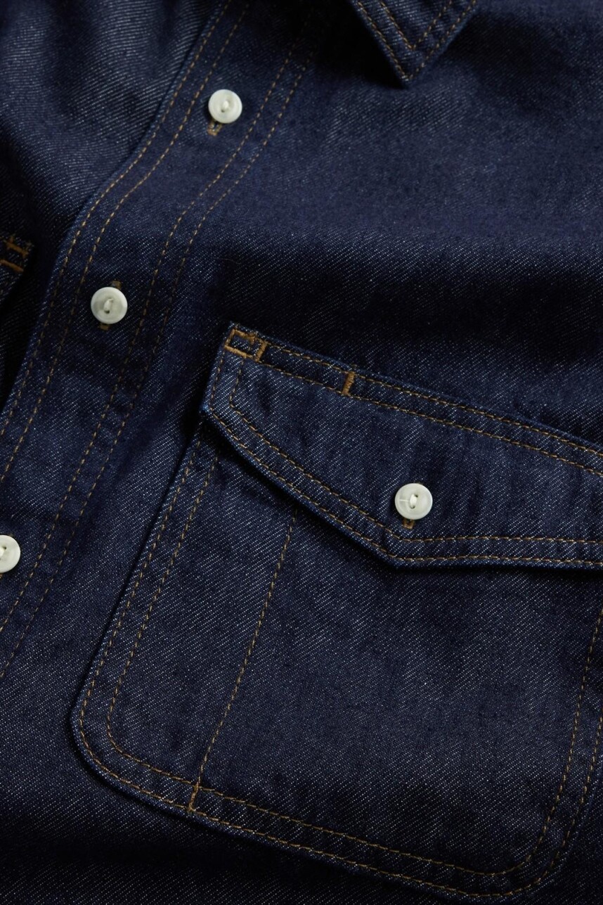 Camisa De Jean Ultrasoft Hombre Dark Rinse