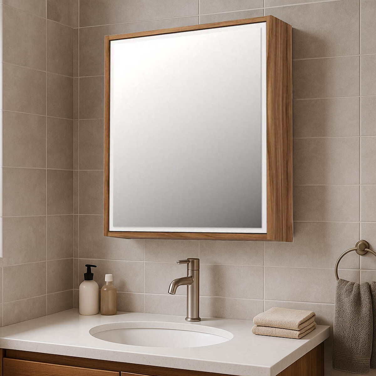 ESPEJO DE BAÑO - MDF BLANCO BONO 