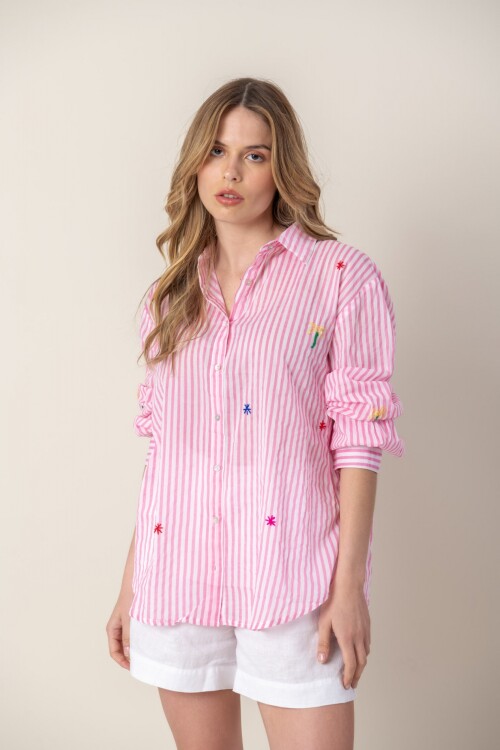 Camisa Poly Rosa
