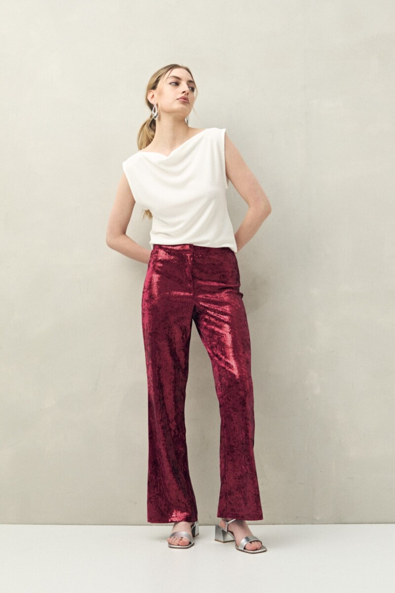 PANTALÓN BINDI Bordó Merlot