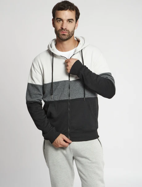 Campera felpa negro