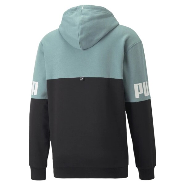 Power Colorblock Hoodie FL - PUMA NEGRO/VERDE