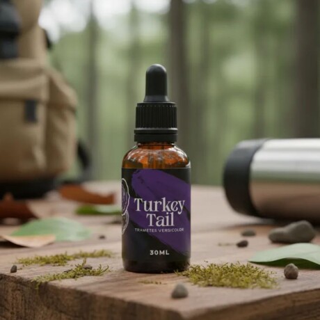 Tintura de Turkey Tail Trametes Versico 30ml Mushlove Tintura de Turkey Tail Trametes Versico 30ml Mushlove