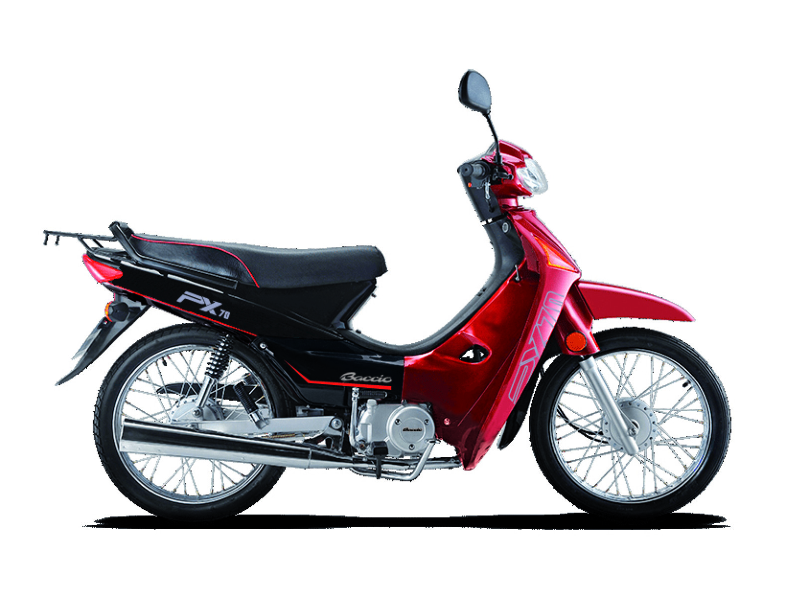 MOTO BACCIO PX70 - ROJO/NEGRO 