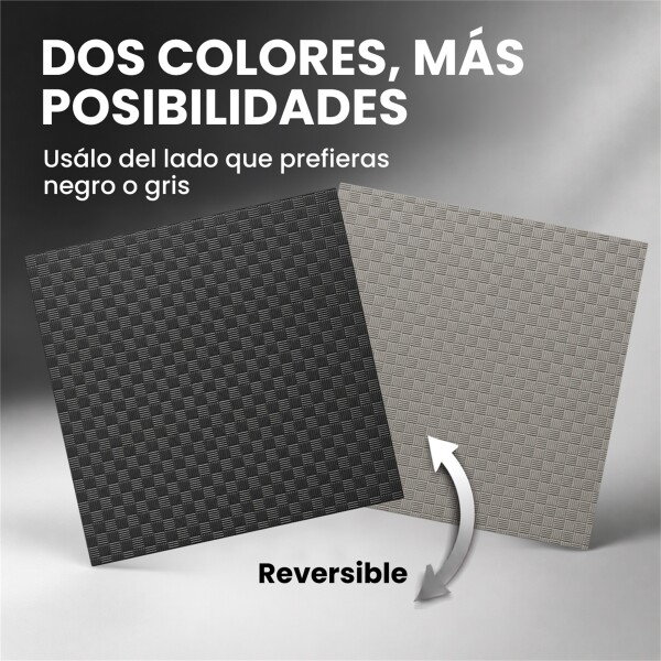 Piso Tatami Goma Eva Encastrable 1x1m 2cm Yoga Pesa Mancuer NEGRO GRIS