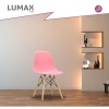 Pack 2 Sillas De Comedor Eames Lumax De Diseño Moderno Con Patas De Madera Rosa