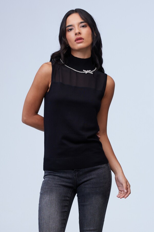 Blusa Strass NEGRO