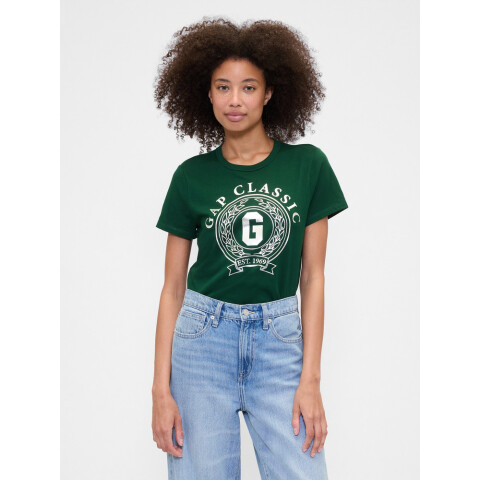 V-FRCH SS FAV CREW GRAPHIC EVERGREEN GLAMOUR