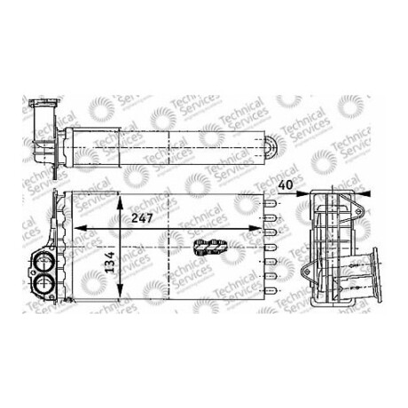 RADIADOR CITROEN - PEUGEOT CALEFACCION 206 XSARA PICASSO C4 307 245X135X42 - RADIADOR CITROEN - PEUGEOT CALEFACCION 206 XSARA PICASSO C4 307 245X135X42 -