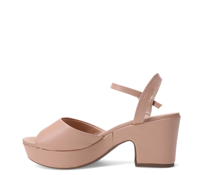 Sandalia IAV con taco Nude