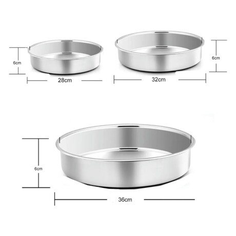 Set de 3 Torteras Redondas en Acero Inox Antiadherente Set de 3 Torteras Redondas en Acero Inox Antiadherente