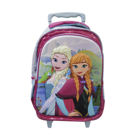 Mochila Infantil 3D Frozen con Carro Tafeta Grande 40 x 30 cm — Cartoons