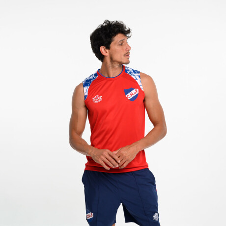 Musculosa Training Graphic Nacional Hombre Rojo, Azul Royal