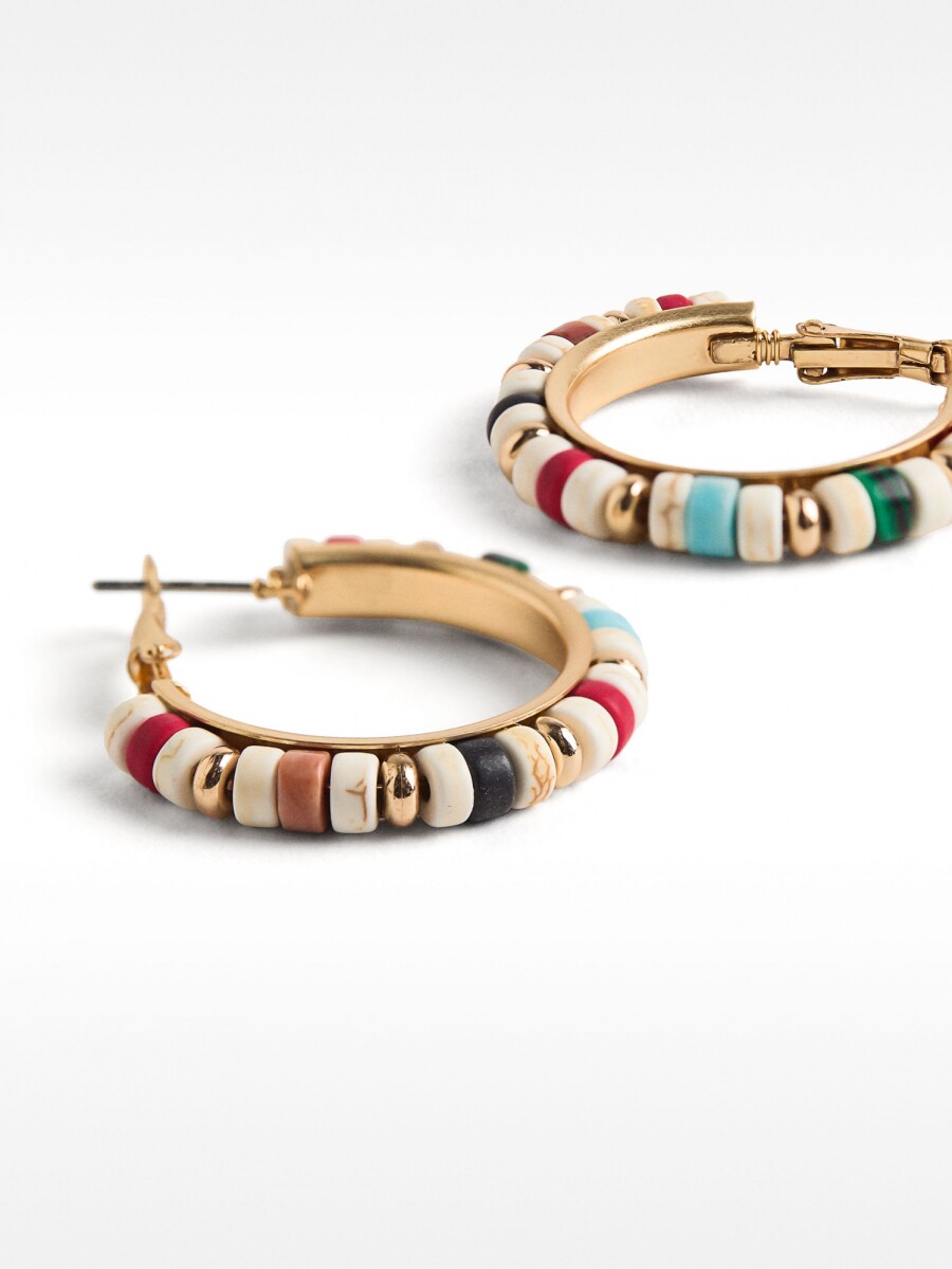Aros Con Piedras multicolor
