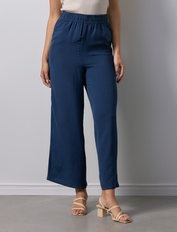 Pantalon Wide Leg Solid AZUL