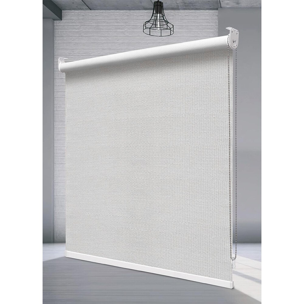 Cortina Blackout Texturada 100% opaca roller 1.80x2.00m Blanco