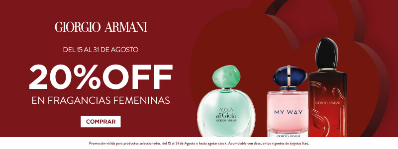 Armani Fragancias 20% off!