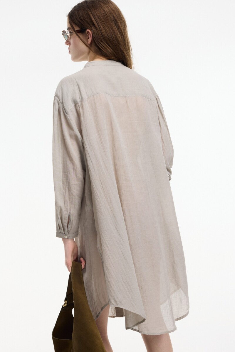 VESTIDO CAMISERO CORTO Gris