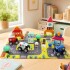 Juego Ciudad Bloques Y Autitos Encastre TopBright Madera Gris 1