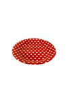 Plato 18 cm. diametro paquete x 10 ROJO LUNARES