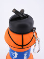 BOTELLA PELOTA BASKET SILICONA NARANJA
