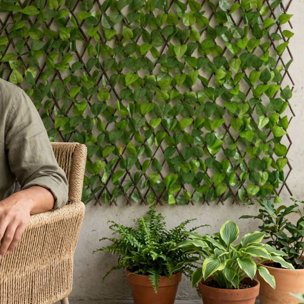 Cerca panel de hojas sintéticas 3.00x0.70m Cerca panel de hojas sintéticas 3.00x0.70m